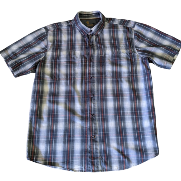 Carhartt Force Relaxed Fit Vented Short Sleeve Button Down Plaid Mens Si… - Picture 3 of 13